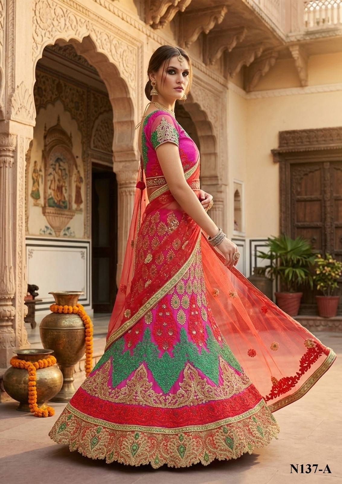  NIMAYA LEHNEGA SALE by MAHOTSAV Bridal Wear Collection Beautiful Stylish Colorful Fancy Party Wear & Occasional Wear Banarasi Silk Lehengas At Wholesale Price